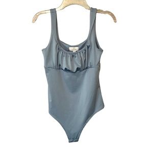 NWOT Live in the moment bodysuit top blue medium original